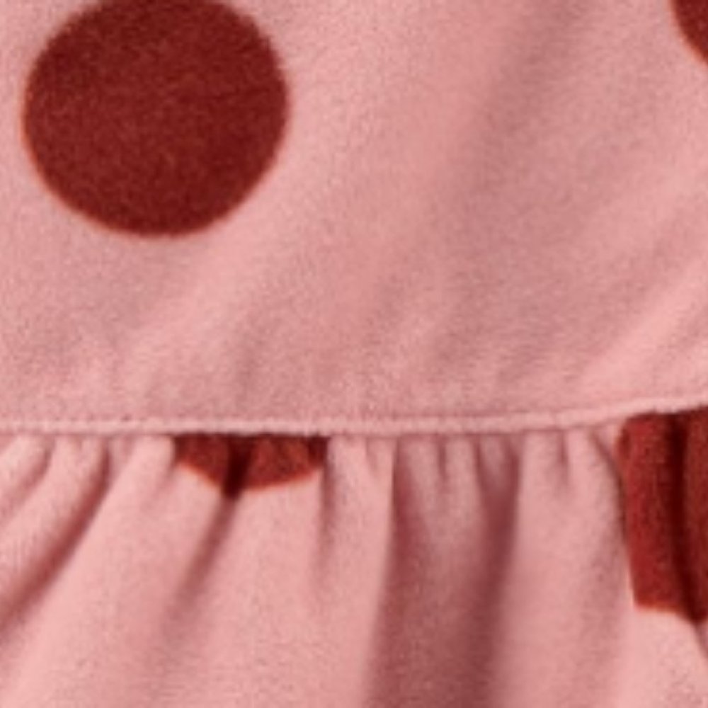 Carter's Baby Girl Lightweight Fleece Peplum Jacket 9M Pink multi Polka dot New - Picture 10 of 10